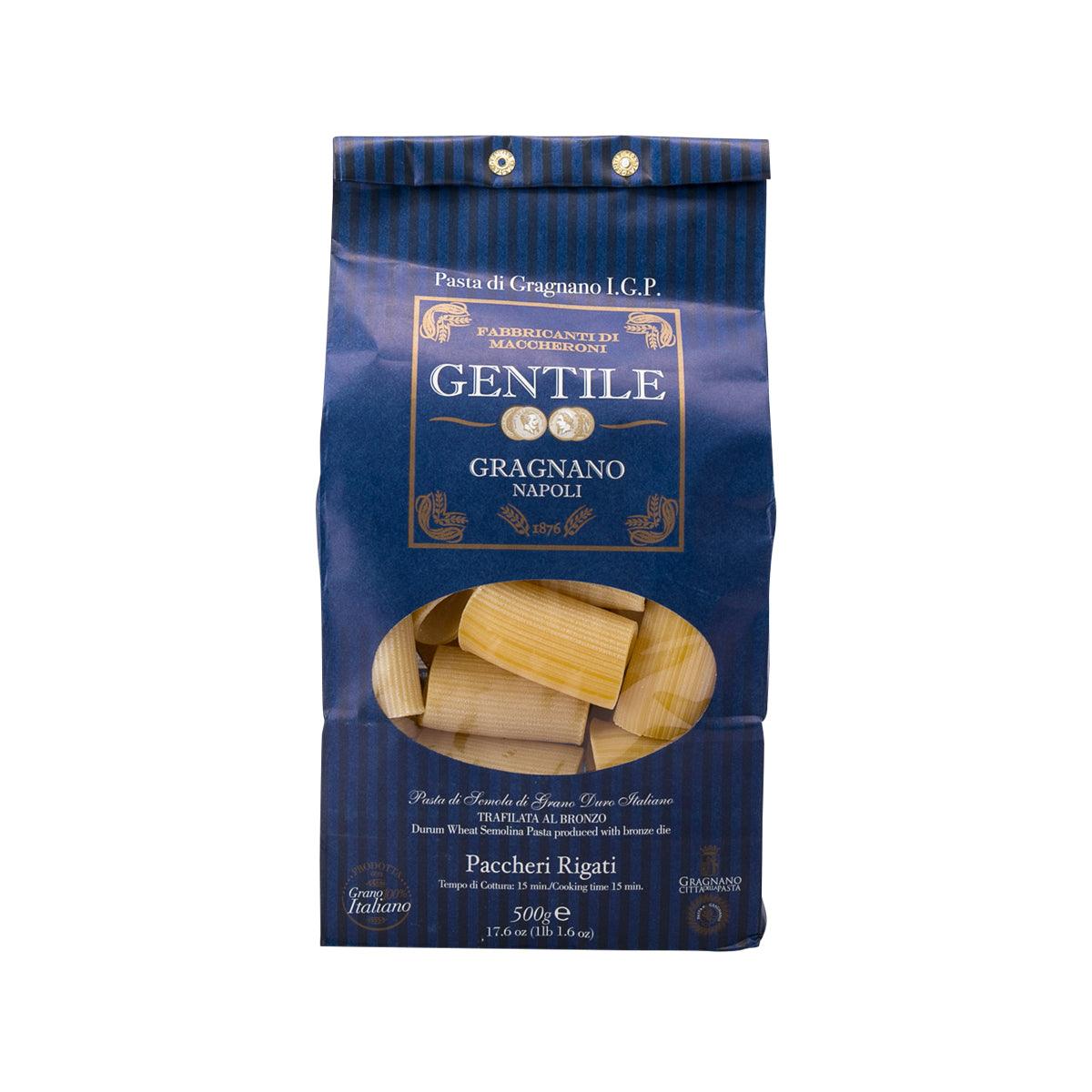 GENTILE Artisanal Pasta di Gragnano IGP - Paccheri Rigati (500g)