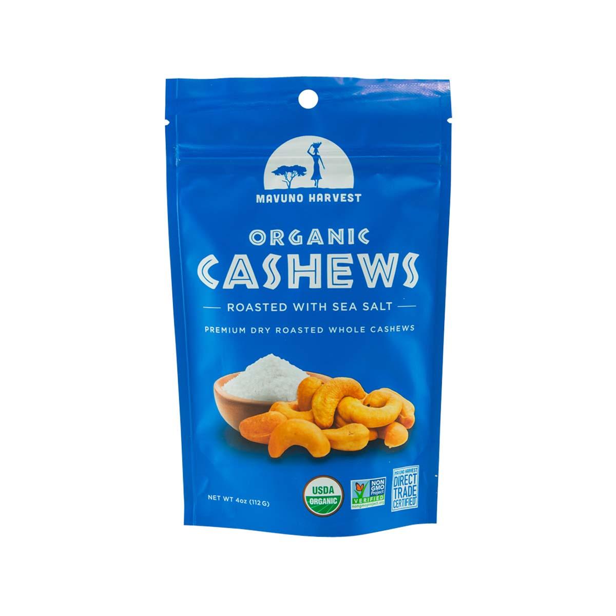 MAVUNO HARVEST Organic Roasted Cashews with Sea Salt (112g)