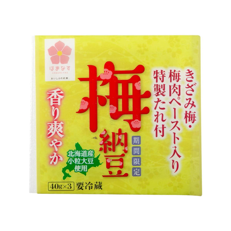 HAMANASU Plum Natto  (3 x 40g + 3 x 6g)