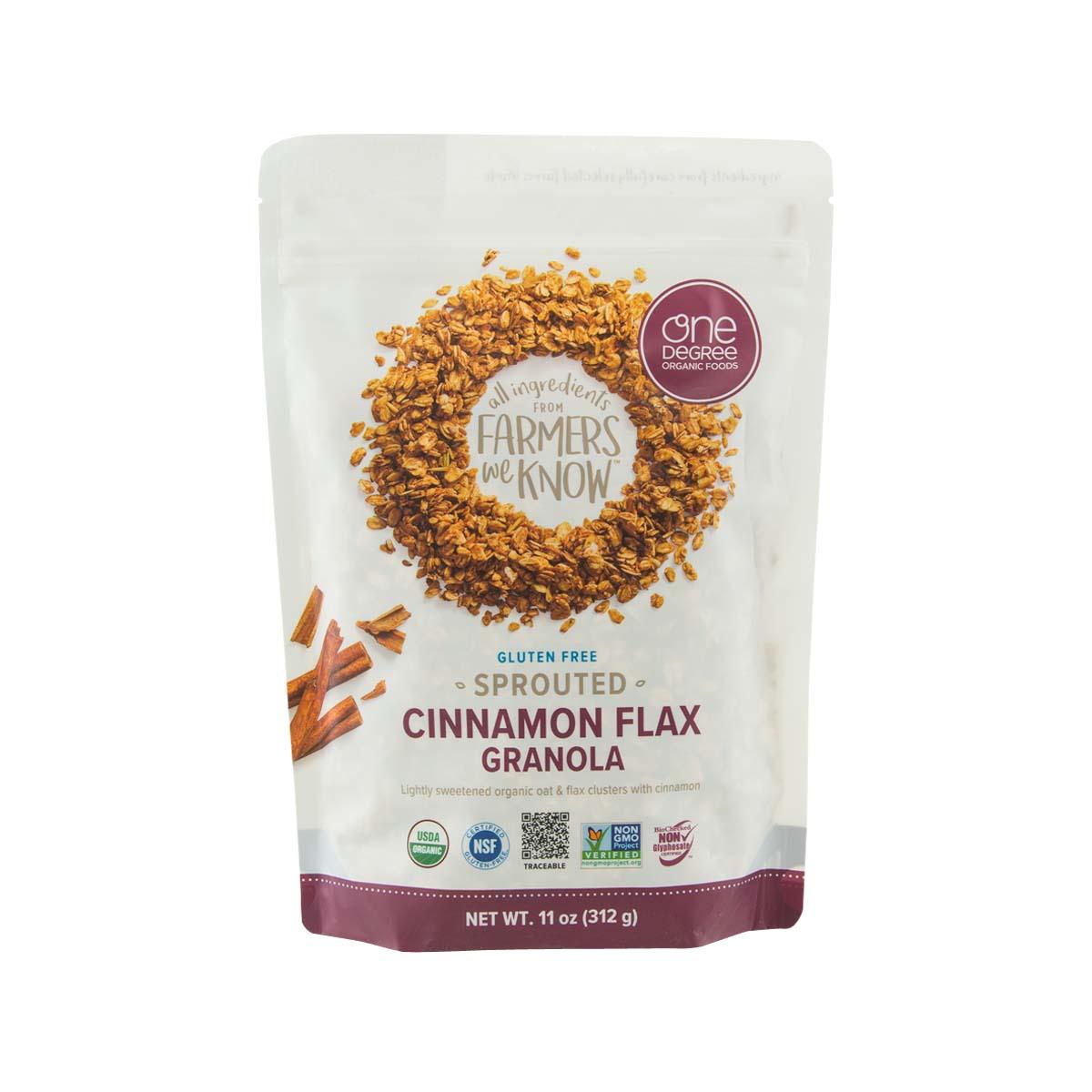 ONE DEGREE Organic Gluten Free Sprouted Cinnamon Flax Granola (312g)