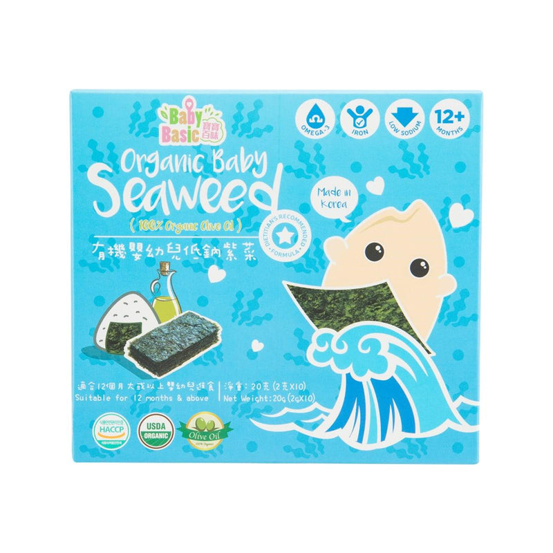 BABY BASIC Organic Baby Seaweed - Low Sodium [Below 36 Months]  (20g)