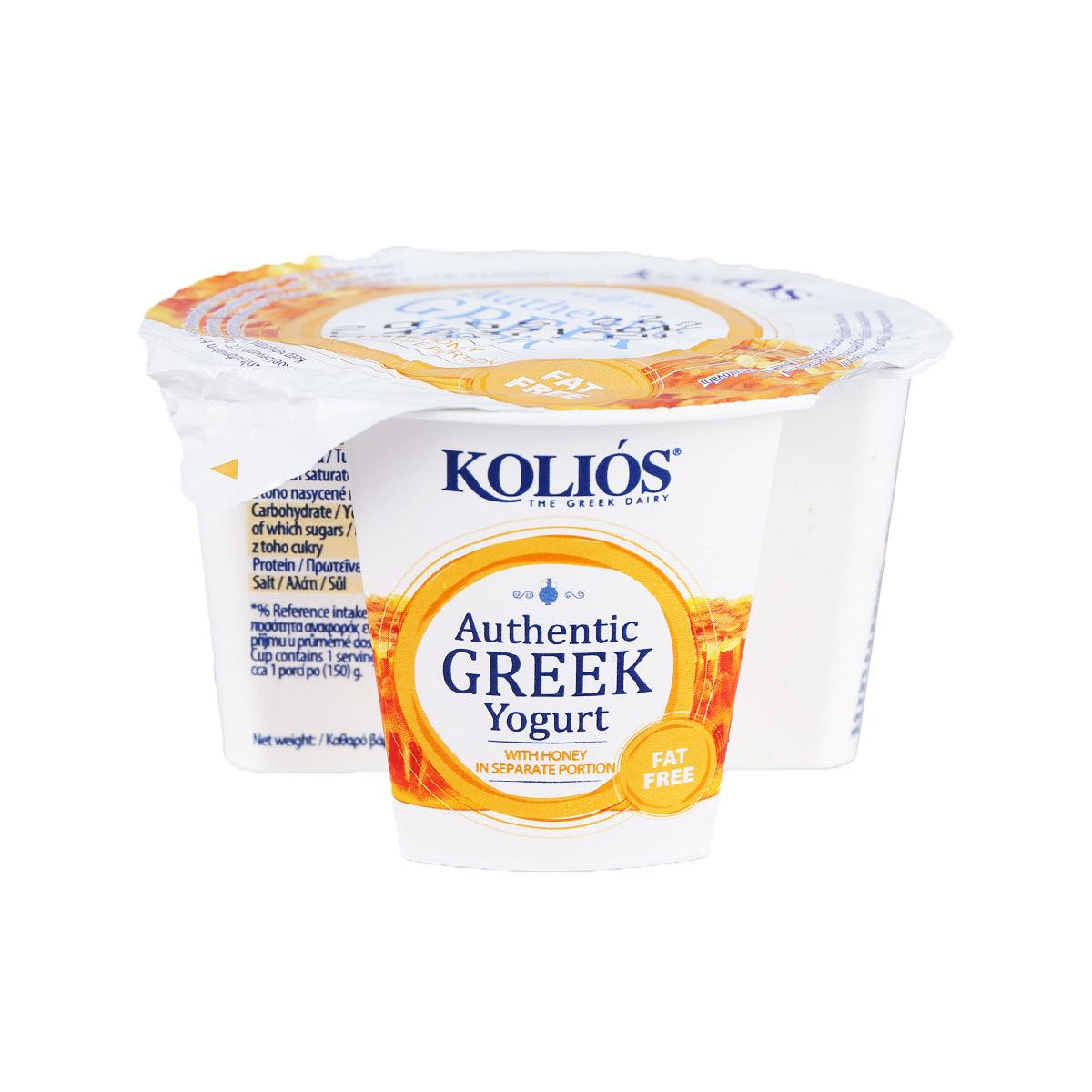 KOLIOS Authentic Greek Yogurt with Honey - Fat Free (150g)