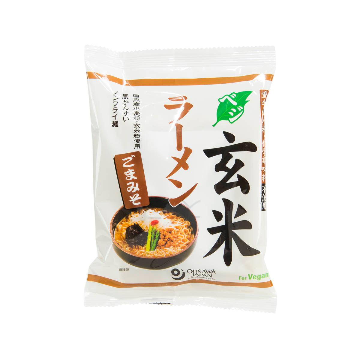 OHSAWA JAPAN Instant Vegan Brown Rice Ramen - Sesame & Miso Soup (119g)