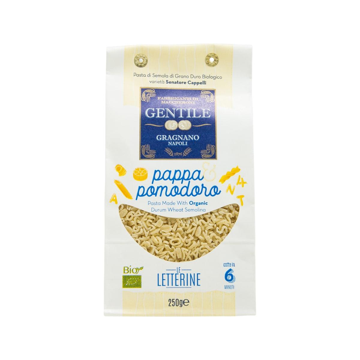 GENTILE Artisanal Pappa Pomodoro Organic Pasta Letterine (250g)