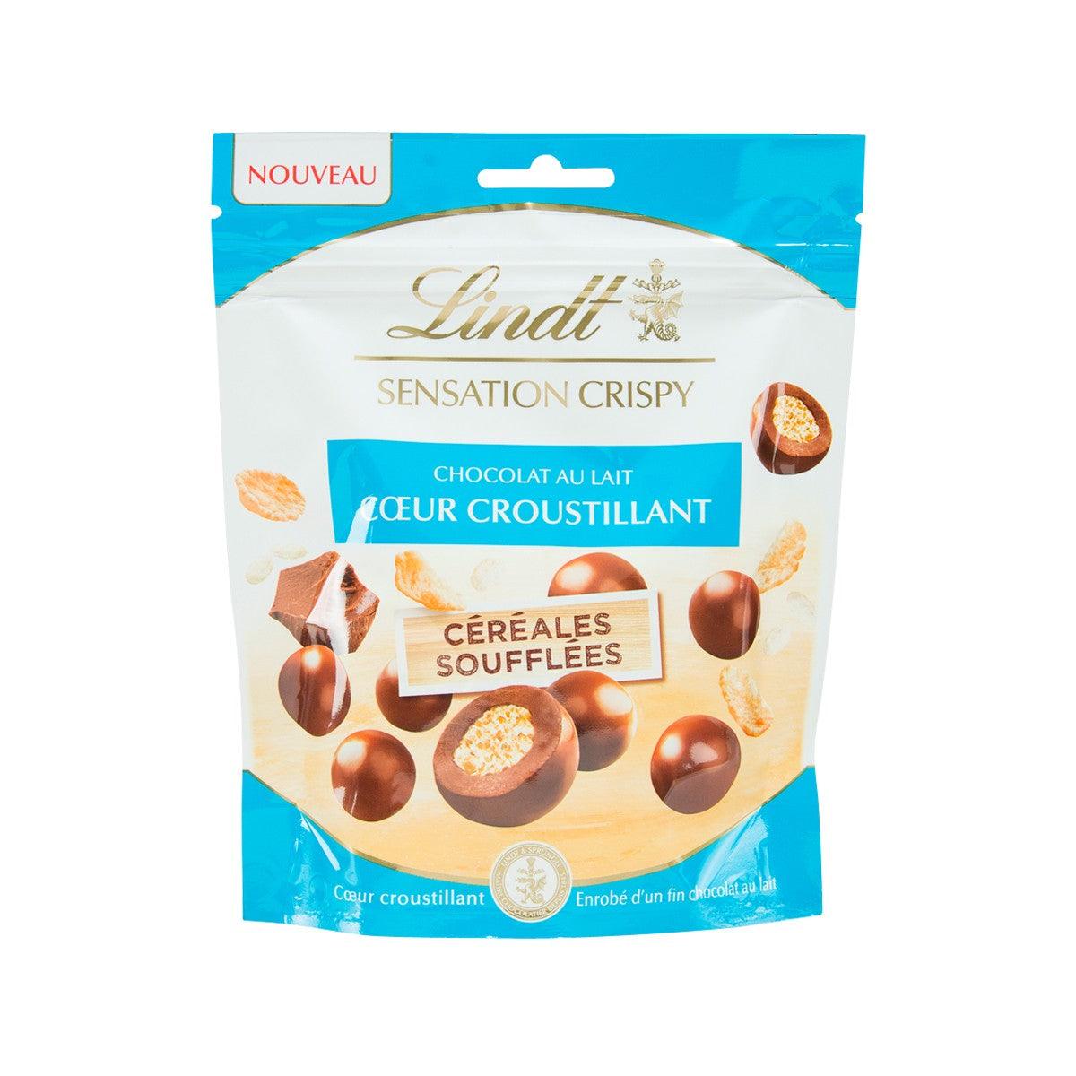 Lindt - Carrés individuels LINDOR - Chocolat au Lait - Cœur Fondant, 145g