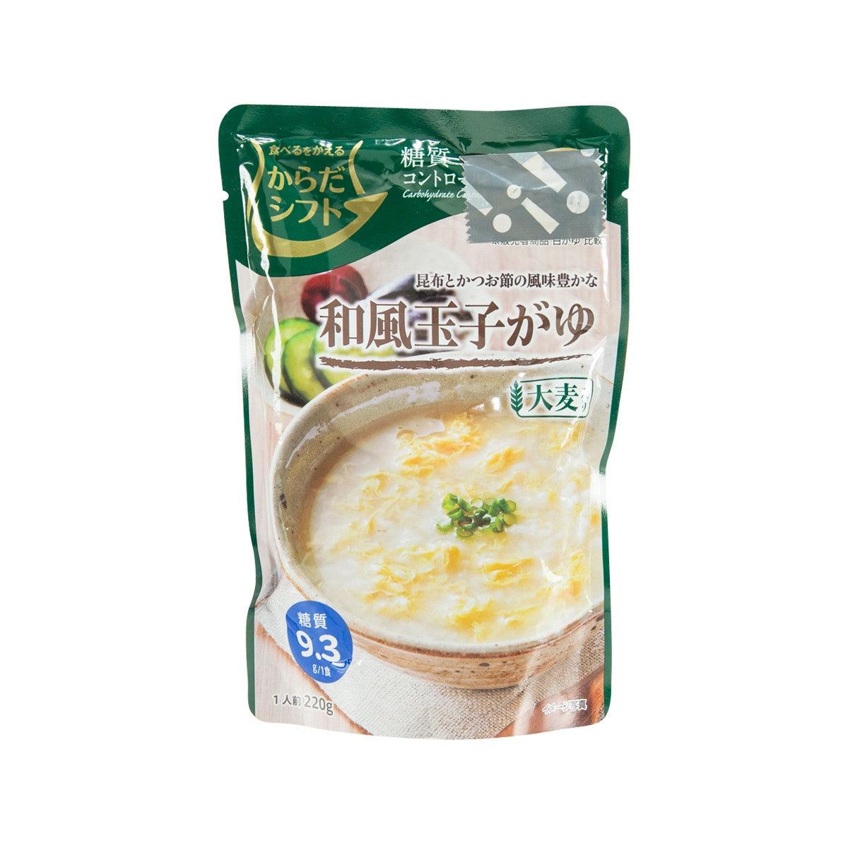 KARADA SHIFT Carbohydrate Control - Kelp & Bonito Stock Egg Congee with Barley (220g)