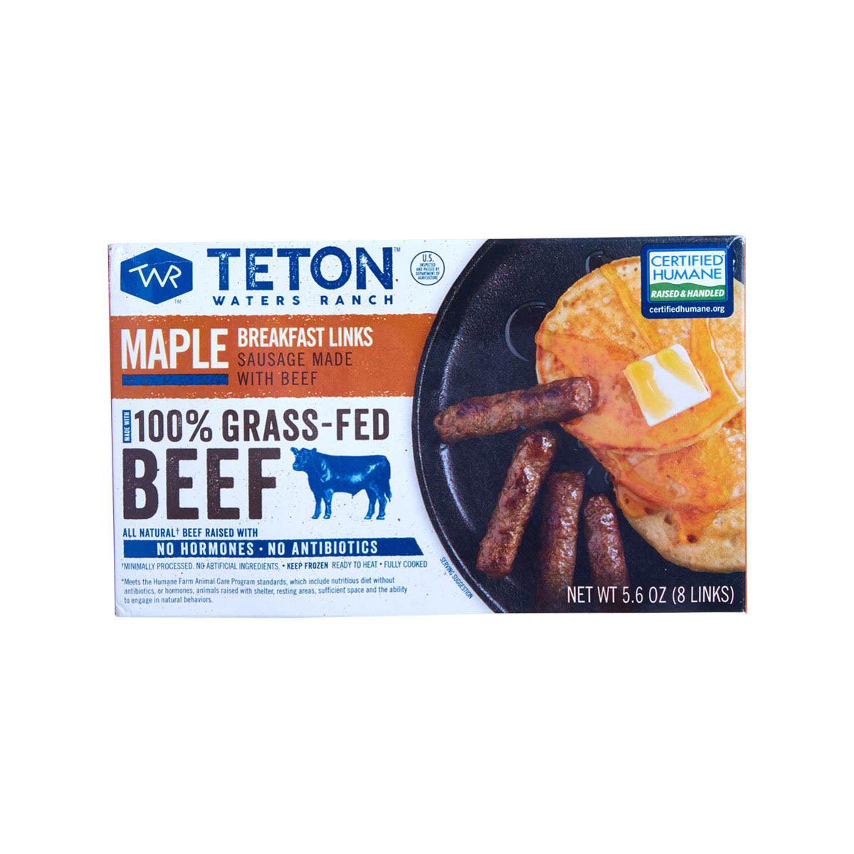 TETON GrassFed Beef Breakfast Links Sausage Maple (5.6oz) city