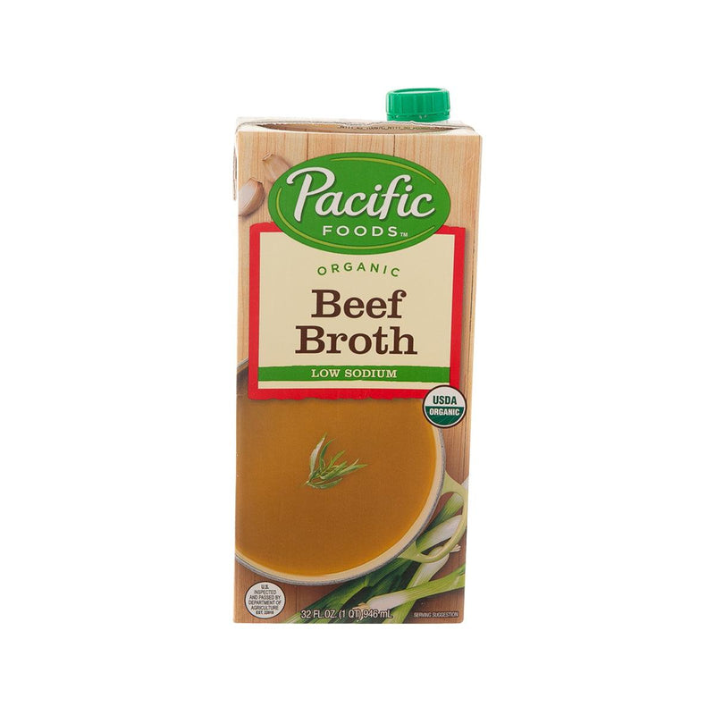 PACIFIC Organic Beef Broth - Low Sodium  (907g)
