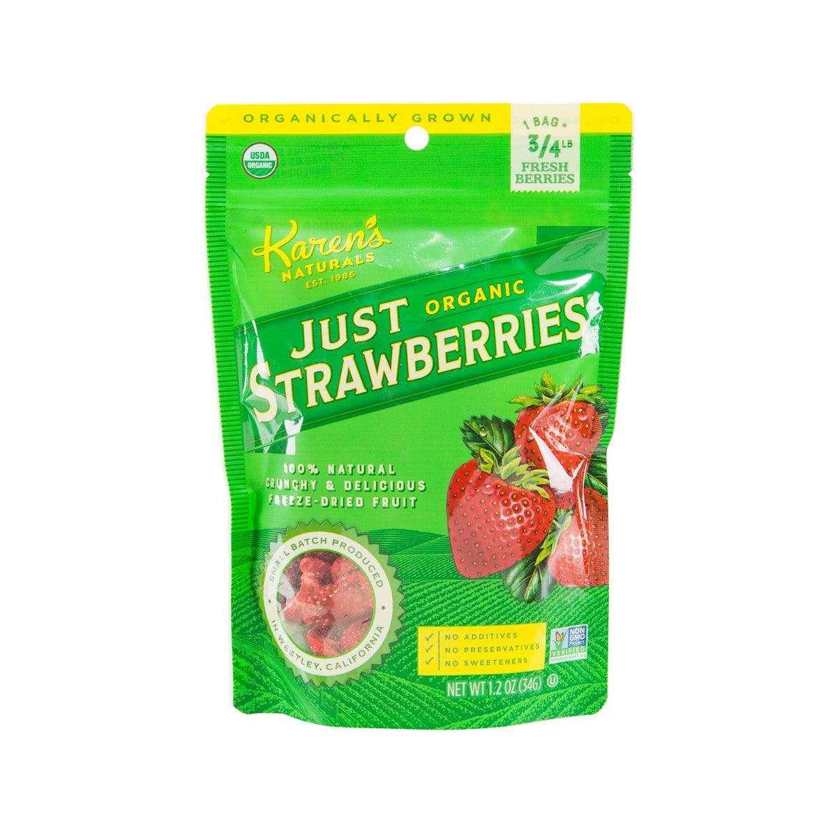 KAREN'S NATURALS Freeze Dried Organic Strawberries (22.68g)