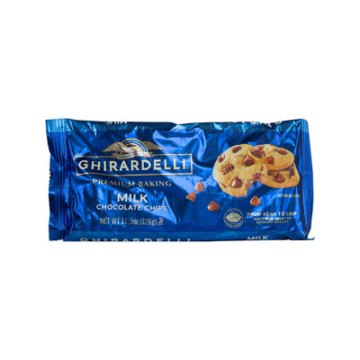 GHIRARDELLI Milk Chocolate Chips, 326g – Premium Baking
