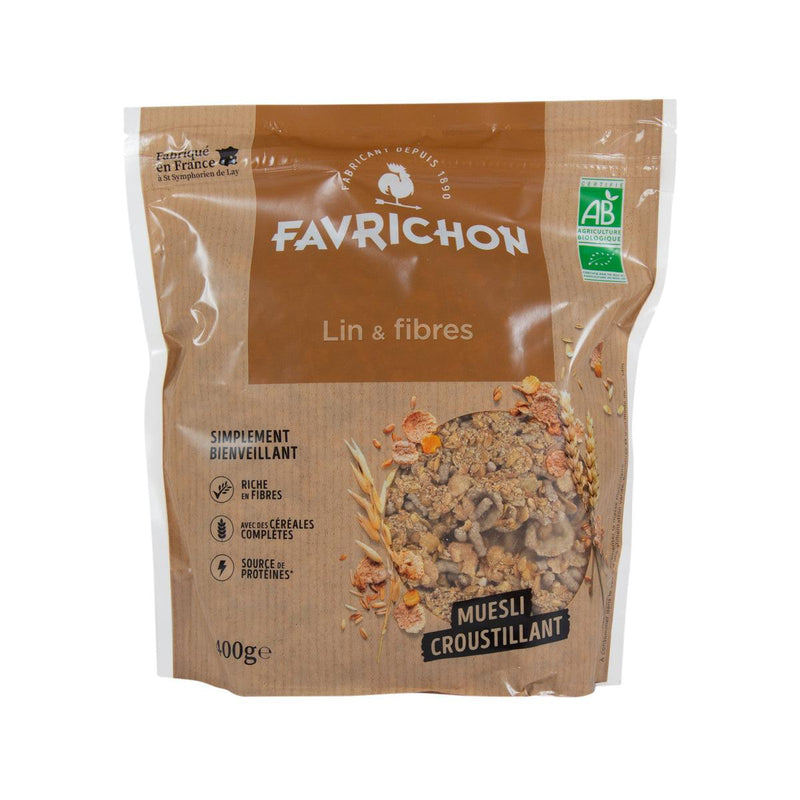FAVRICHON Organic Flax & Fiber Crunchy Muesli  (400g)