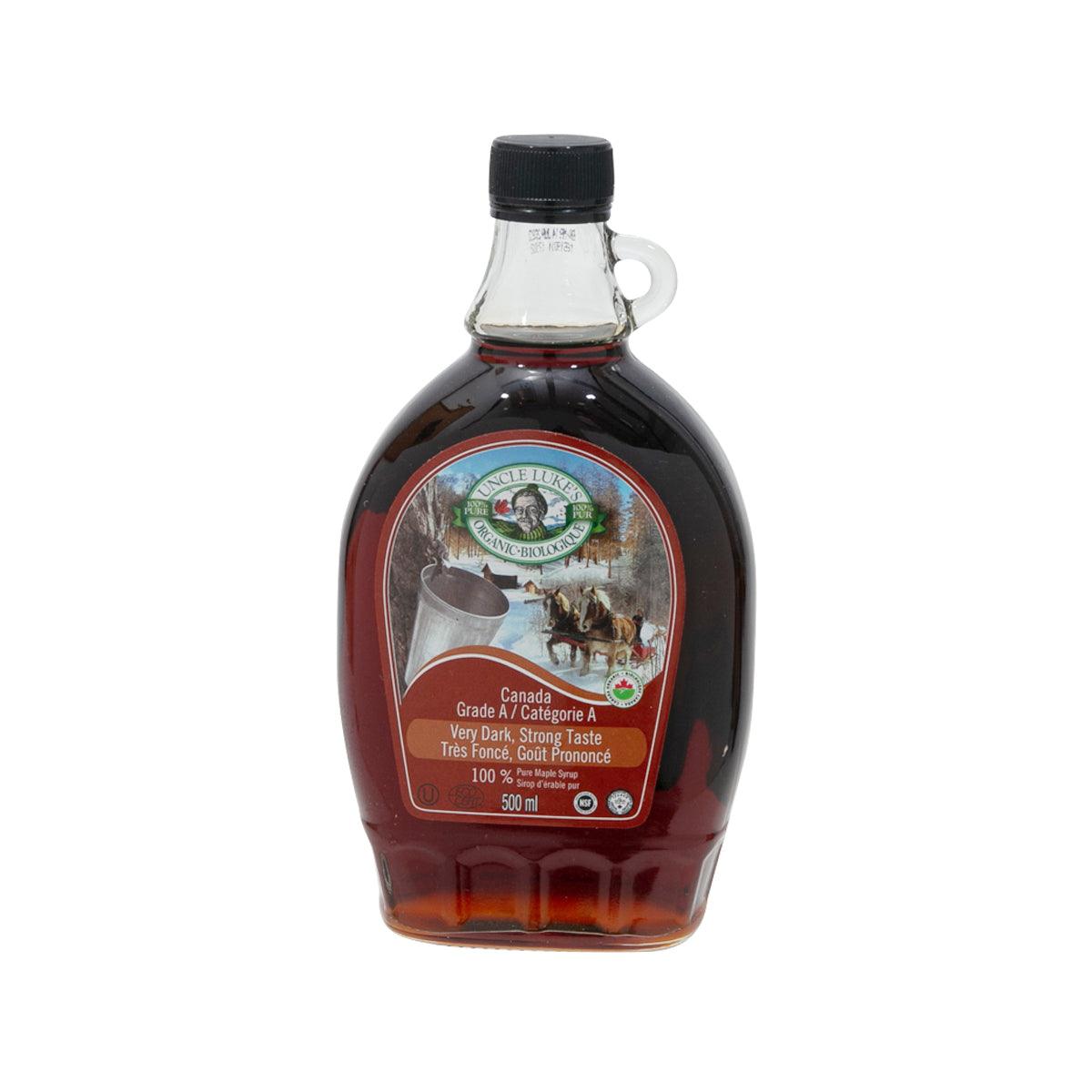 UNCLE LUKE'S Organic Grade A Very Dark Maple Syrup (500mL) city'super
