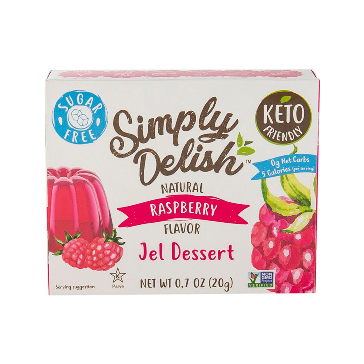 SIMPLYDELISH Sugar Free PlantBased Jel Dessert Raspberry Flavor (20