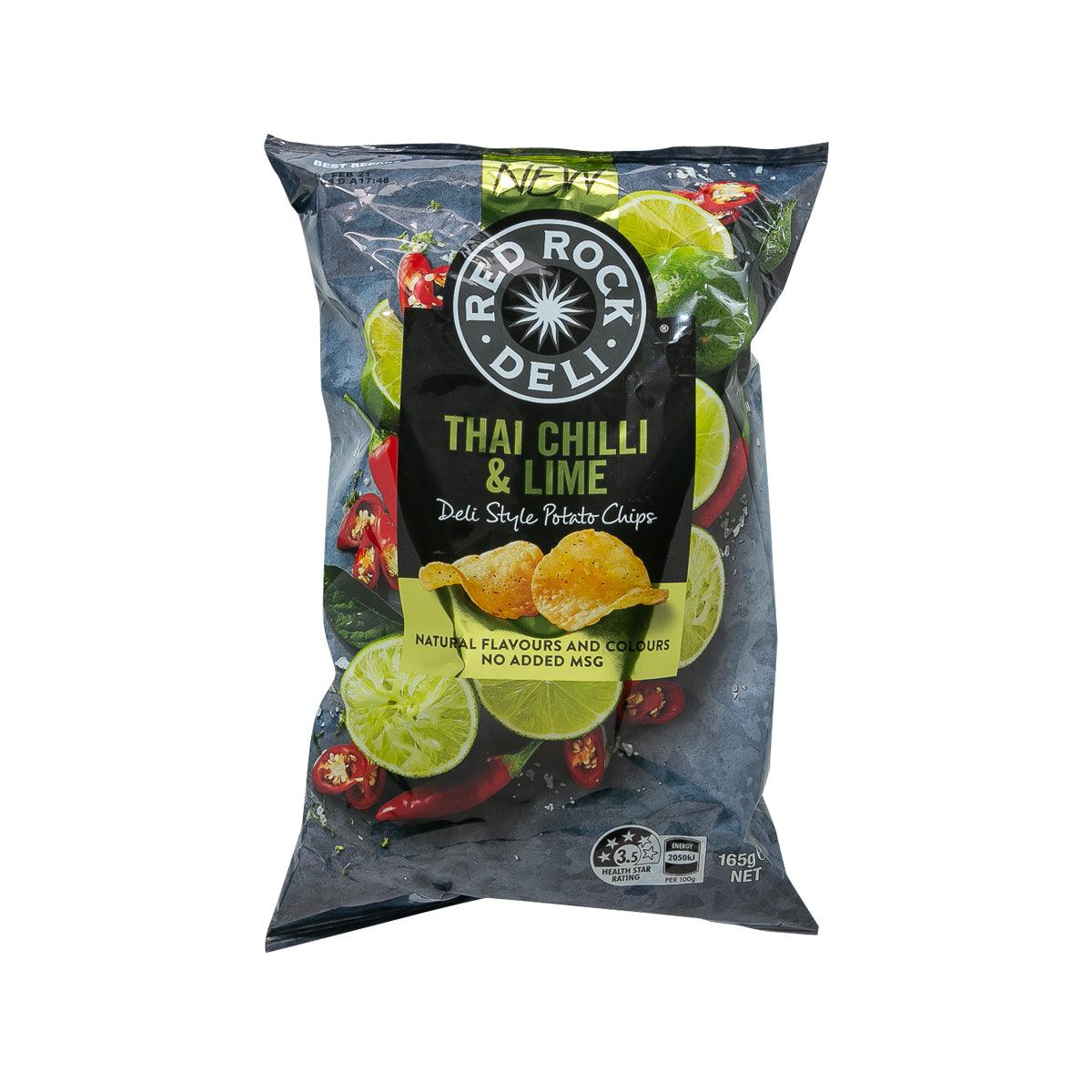 RED ROCK DELI Thai Chilli & Lime Flavoured Potato Chips (165g)