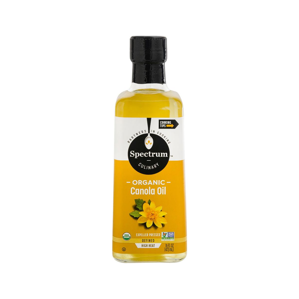 Spectrum Organic Canola Oil, 473mL – High Heat, Refined