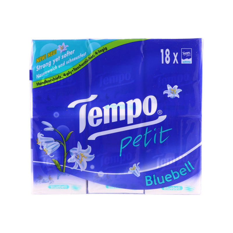 TEMPO Petit Pocket Tissue - Bluebell  (18 x 7pcs) - city&