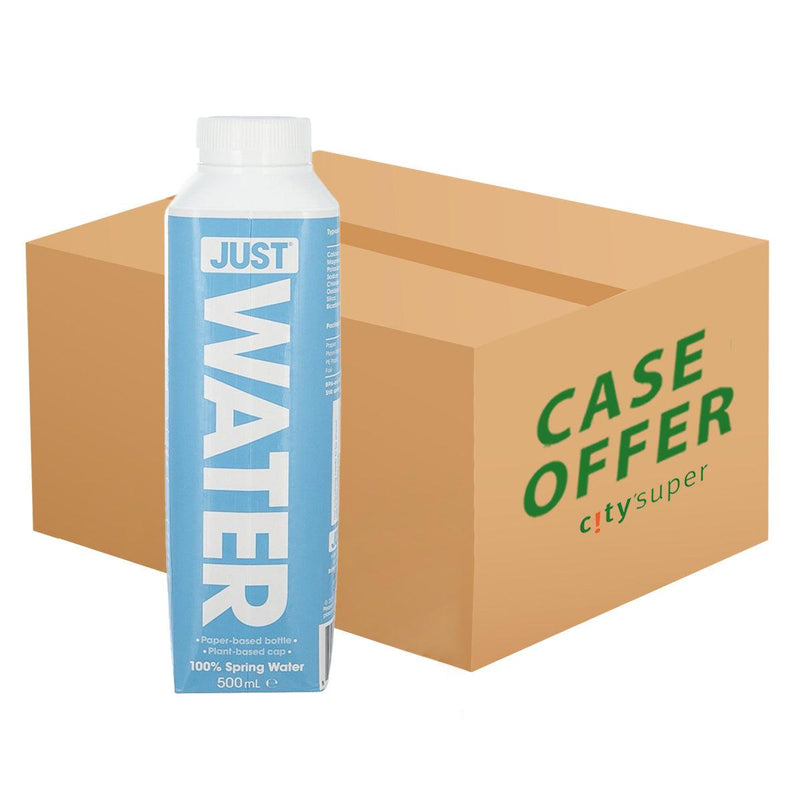 JUST WATER 100% Spring Water [Paper Based Bottle]  (12 x 500mL)