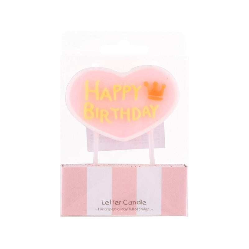 CUXCO Letter Candle - Happy Birthday - Pink
