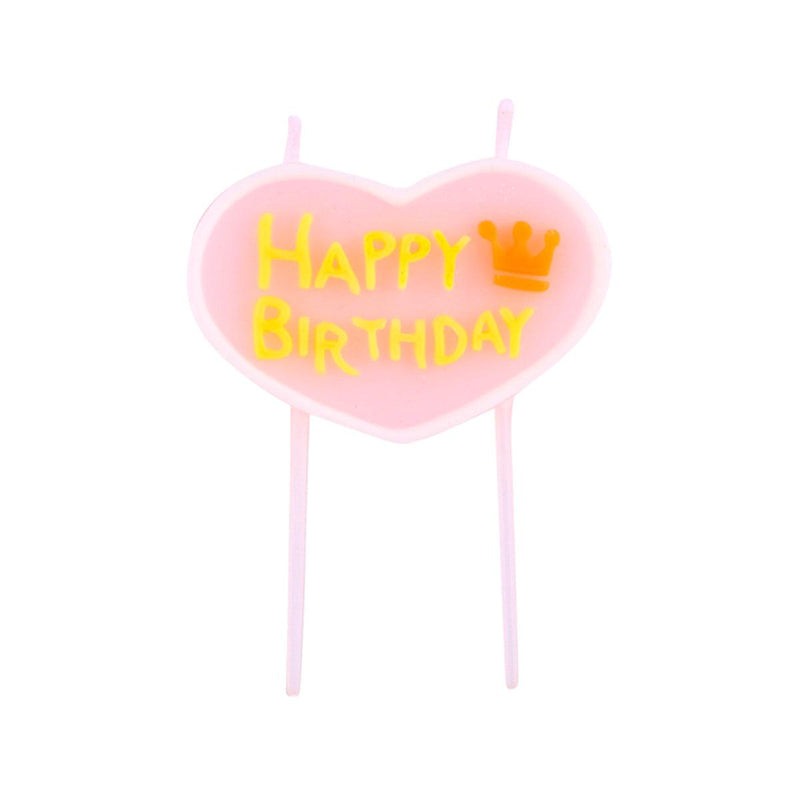 CUXCO Letter Candle - Happy Birthday - Pink