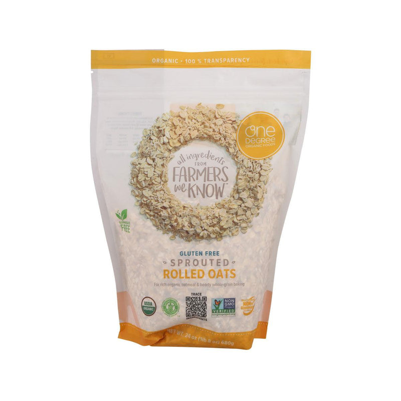 ONE DEGREE Organic Gluten Free Sprouted Rolled Oats  (680g)