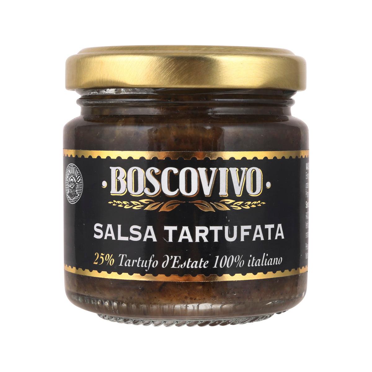 BOSCOVIVO 25% Black Truffle Sauce with Truffle Slice (90g)