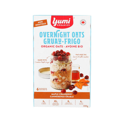 Yumi Organics Maple Cranberry Oats, 250g – Vegan