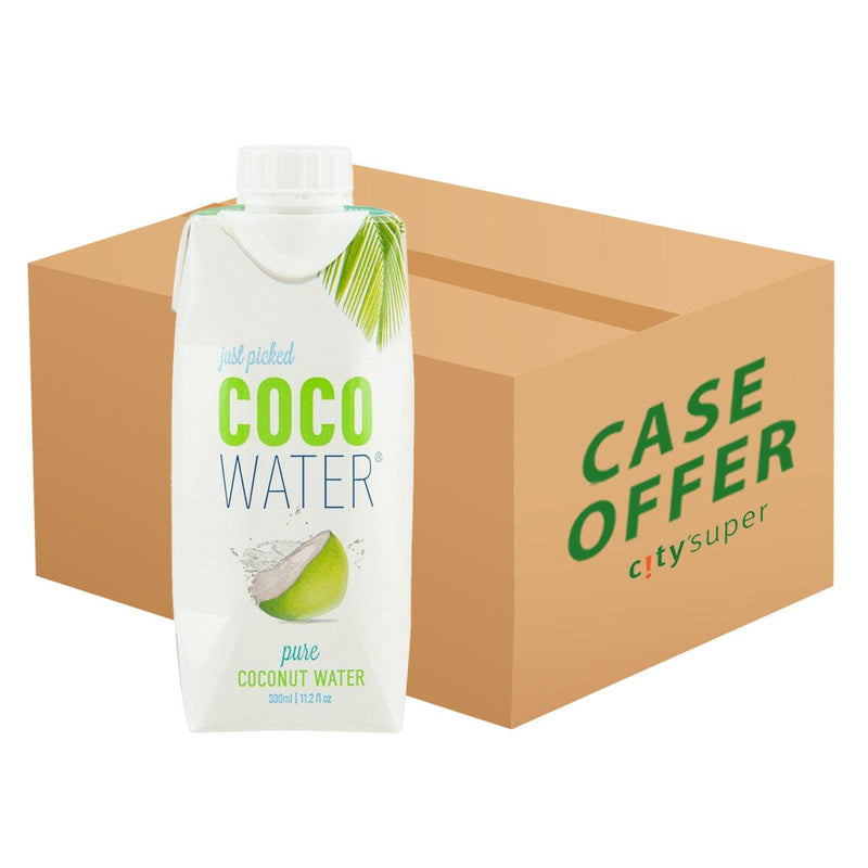 JUST PICKED COCO WATER Pure Coconut Water  (12 x 330mL)