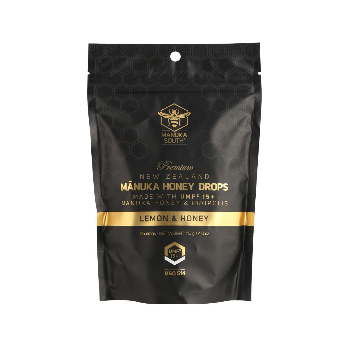 MANUKA SOUTH Honey Drops UMF 15+, 115g - Immune Support