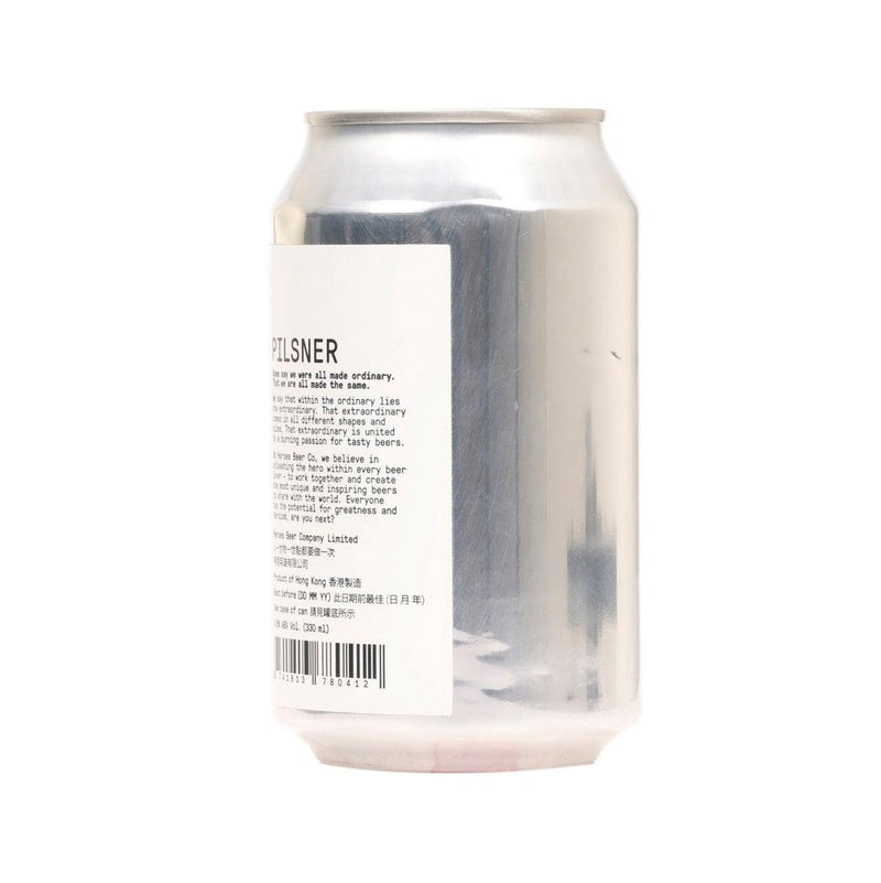 HEROES BEER Beer - Pilsner (Alc 4.8%) [Can]  (330mL)
