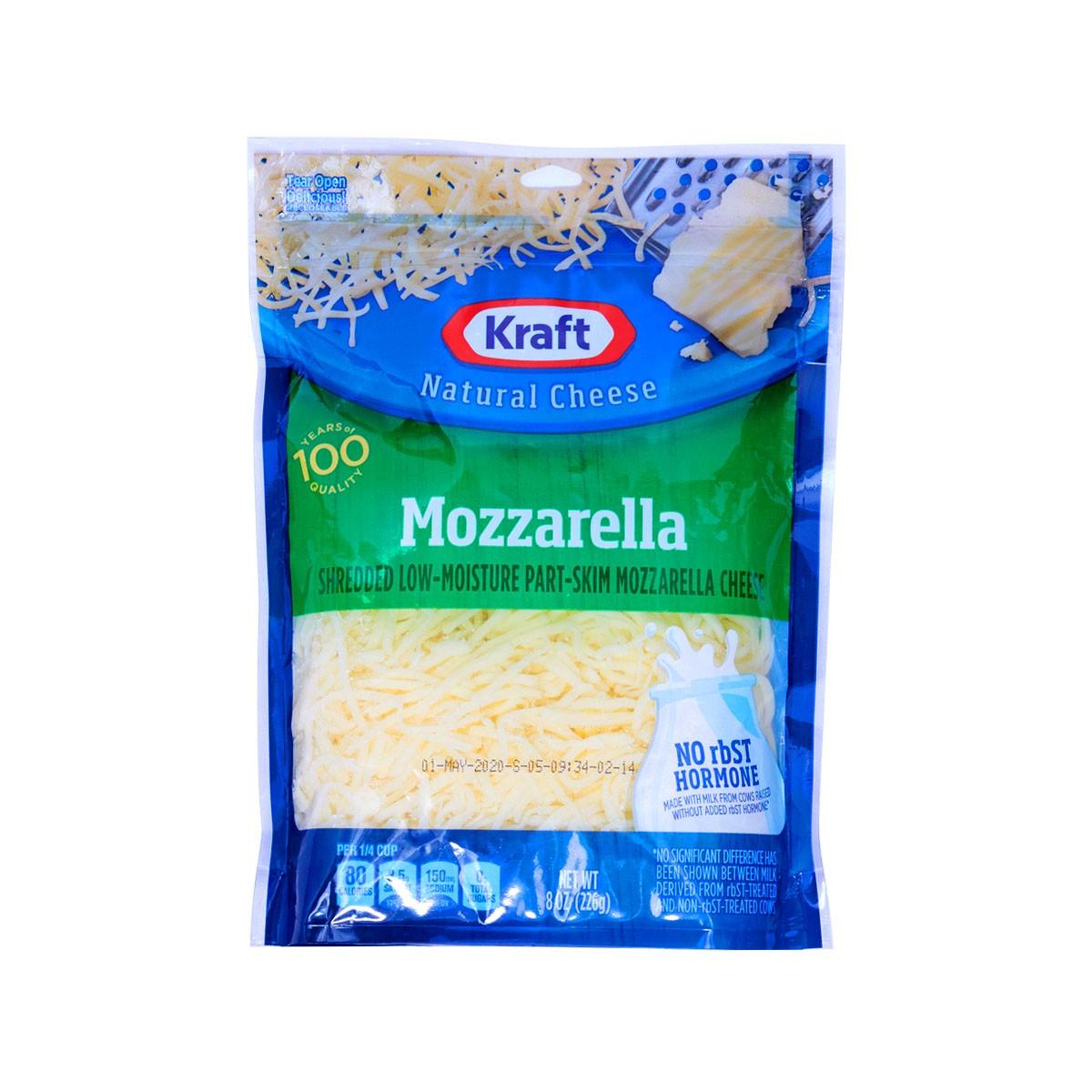 KRAFT Shredded Low-Moisture Part-Skim Mozzarella Cheese (226g)