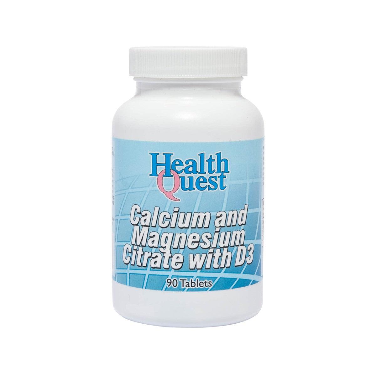 HEALTH QUEST Calcium and Magnesium Citrate with D3 Tablets (90pcs
