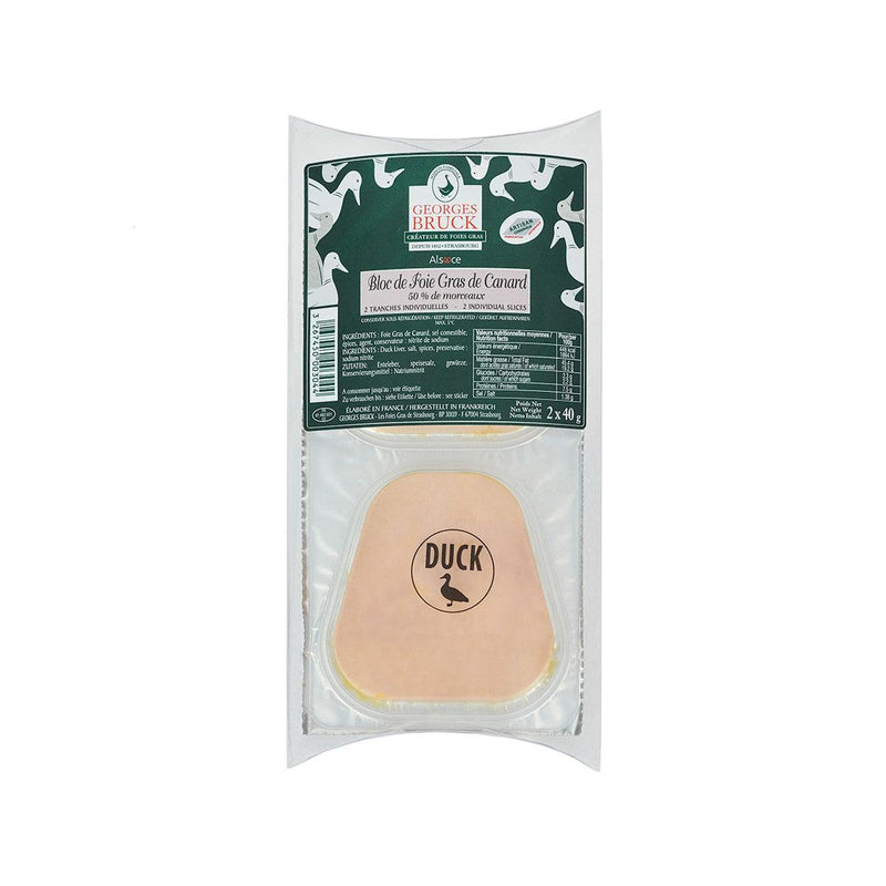 GEORGES BRUCK Block of Duck Foie Gras [Le Gourmet]  (80g)