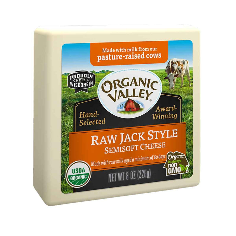 ORGANIC VALLEY Organic Raw Jack Style Semi-Soft Cheese  (226g)