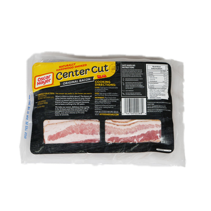 OSCAR MAYER Original Naturally Smoked Center Cut Bacon  (12oz)