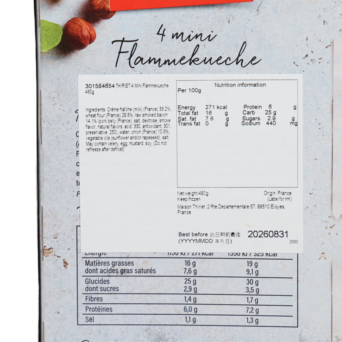 THIRIET 4 Mini Flammekueche  (480g)