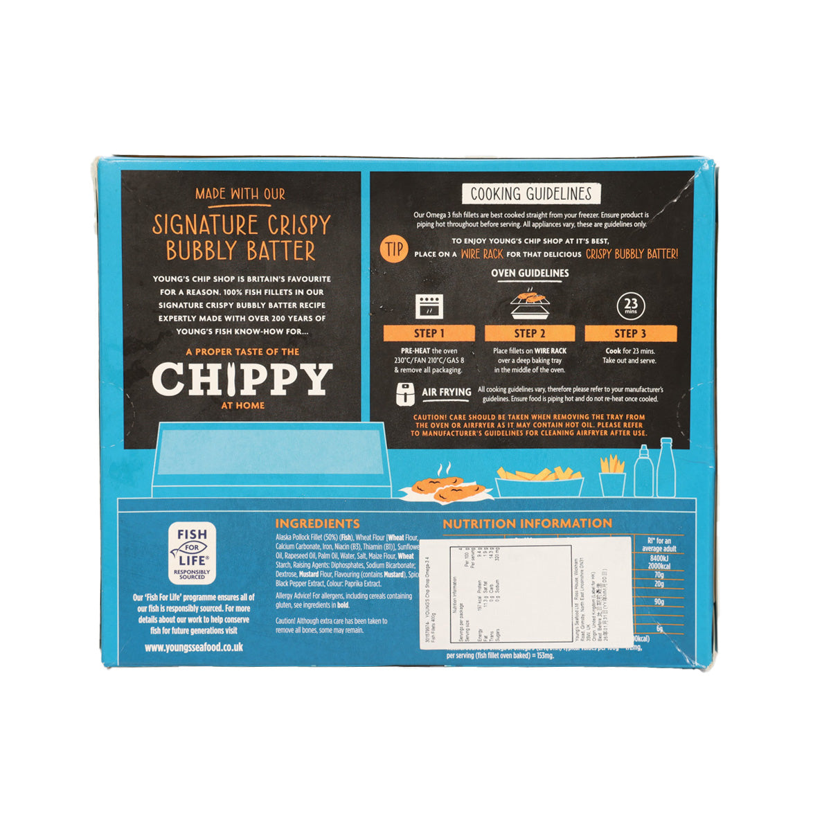 YOUNG'S Chip Shop Omega-3 4 Fish Fillets (400g)