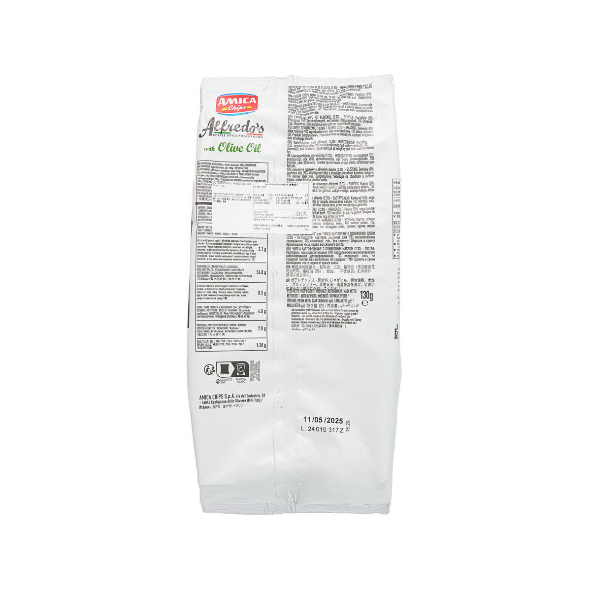 AMICA Alfredo's Potato Chips - Olive Oil  (130g)