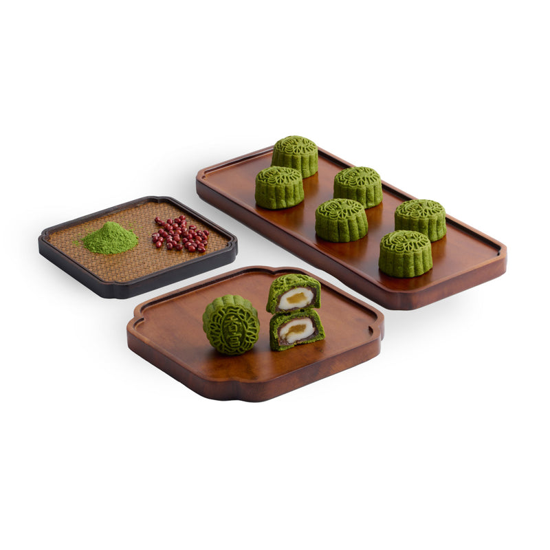 Shang Palace Mini Matcha Mooncakes with Red Bean, Yuzu Paste and Mochi (8pcs) Voucher (1pc)