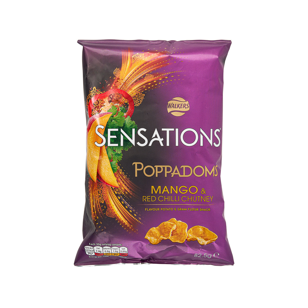WALKERS SENSATIONS 馬鈴薯鷹嘴豆粉脆片 - 芒果甜辣椒甜酸辣醬  (82.5g)