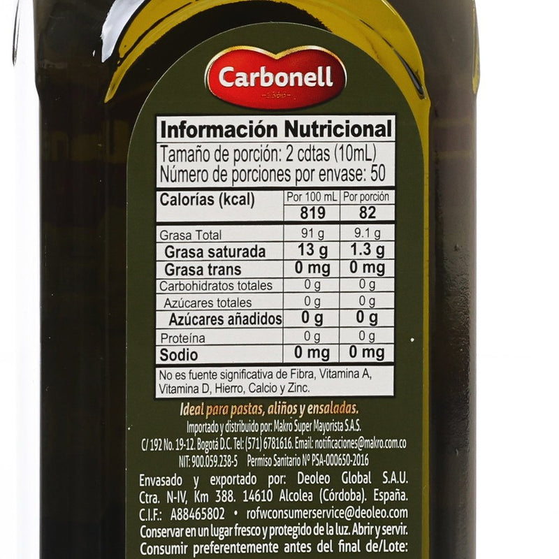 CARBONELL Extra Virgin Olive Oil  (500mL)