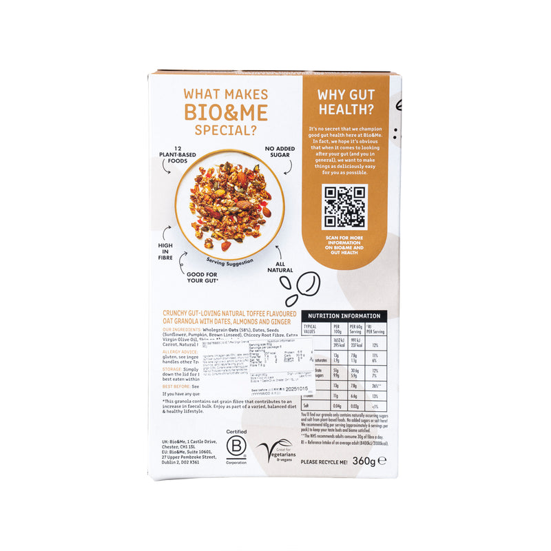 BIO & ME Toffee Ginger Granola  (360g)