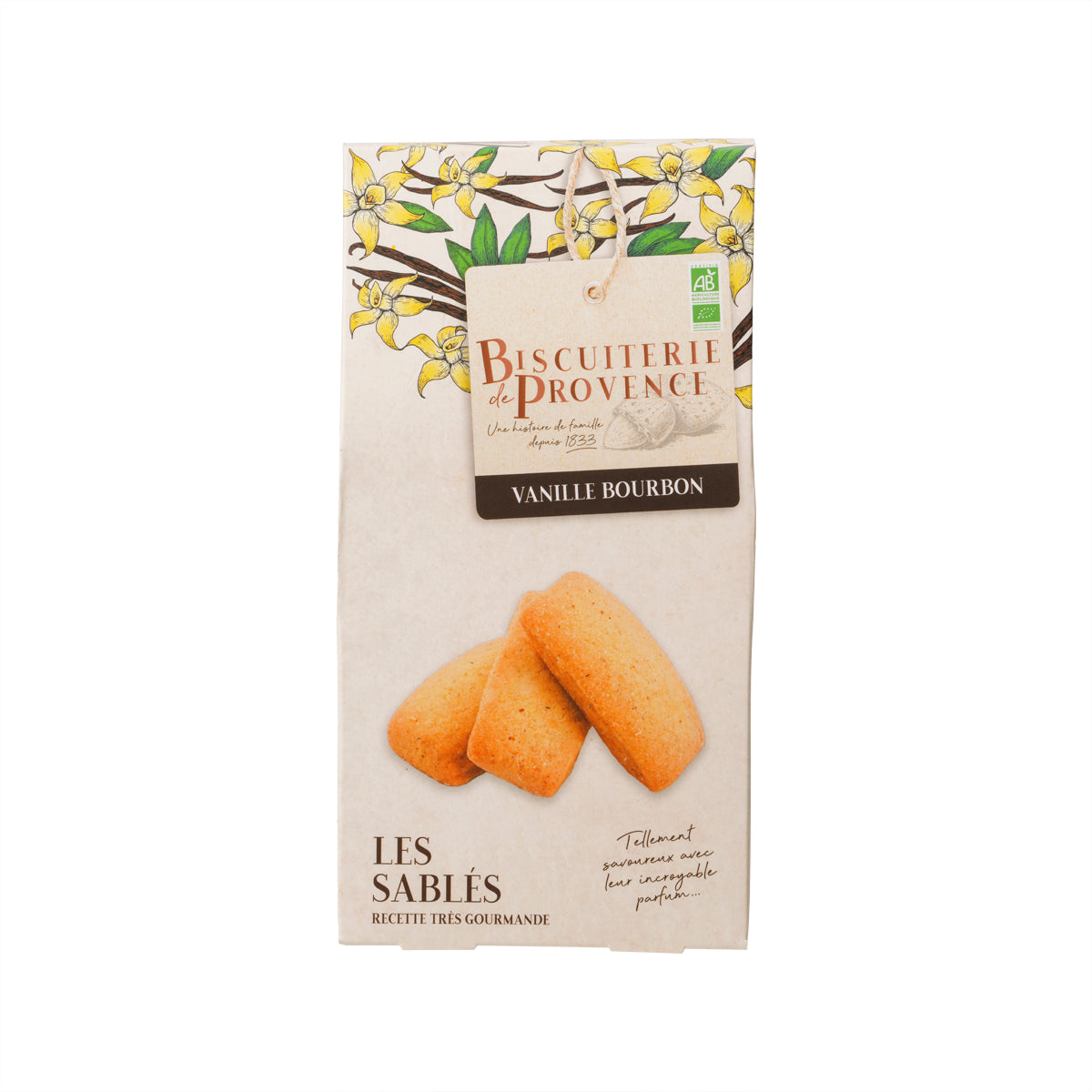 BISCUITERIE DE PROVENCE 有機波本雲呢拿牛油酥餅  (120g)