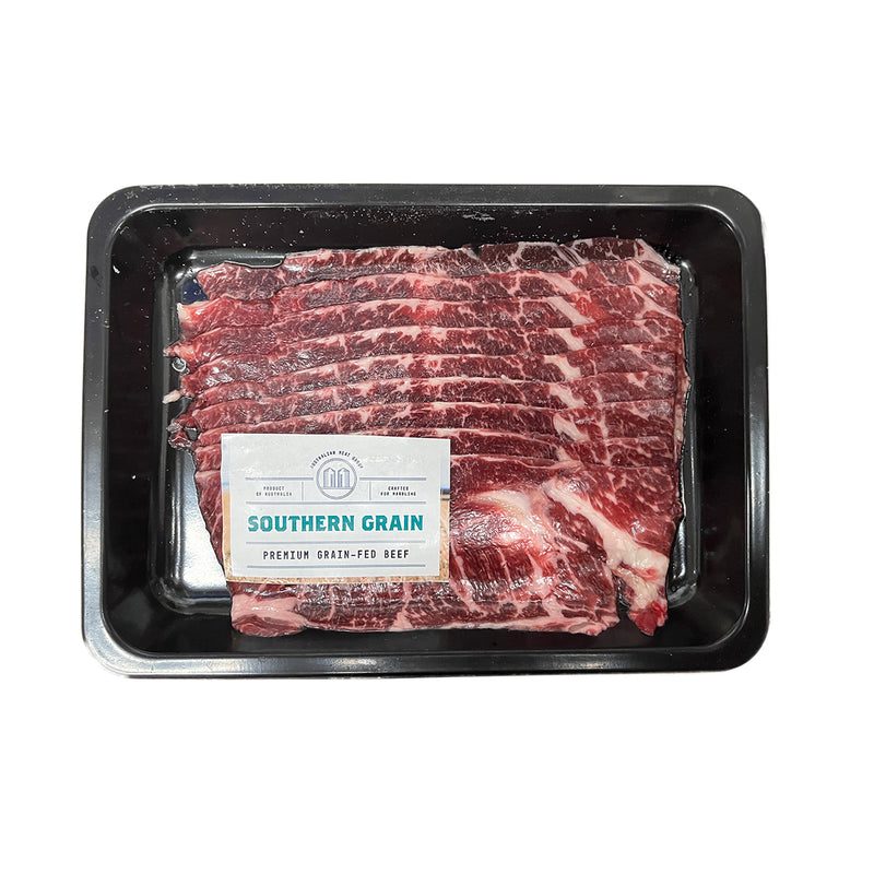 SOUTHERN GRAIN Australian Frozen M4+ Black Angus Premium Grain Fed Beef Chuck Flap Tail for Shabu Shabu  (1pack)