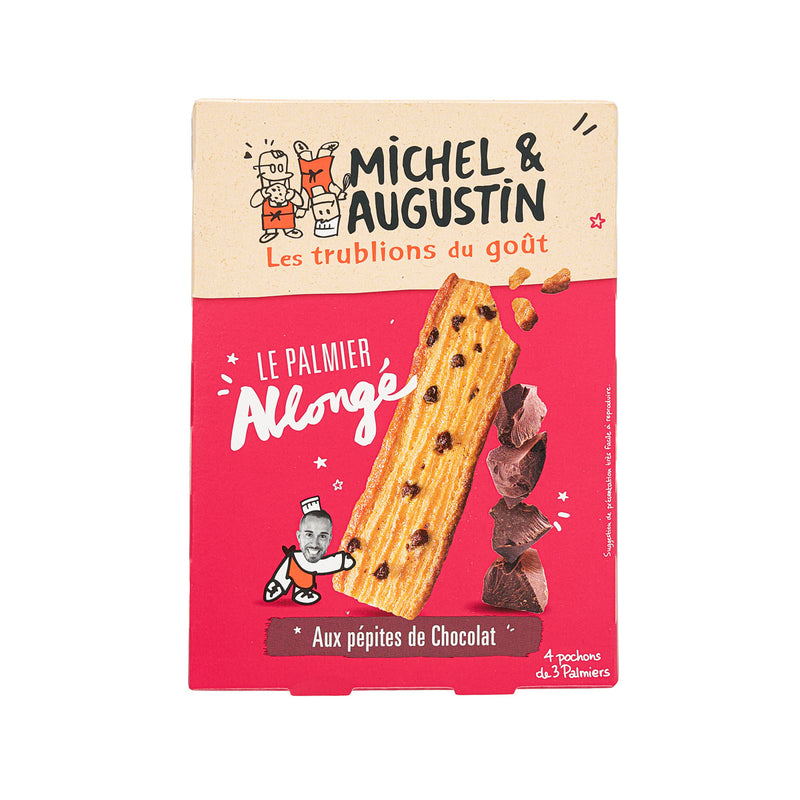 MICHEL & AUGUSTIN Puff Palmiers with Pure Butter and Chocolate Chips  (120g)