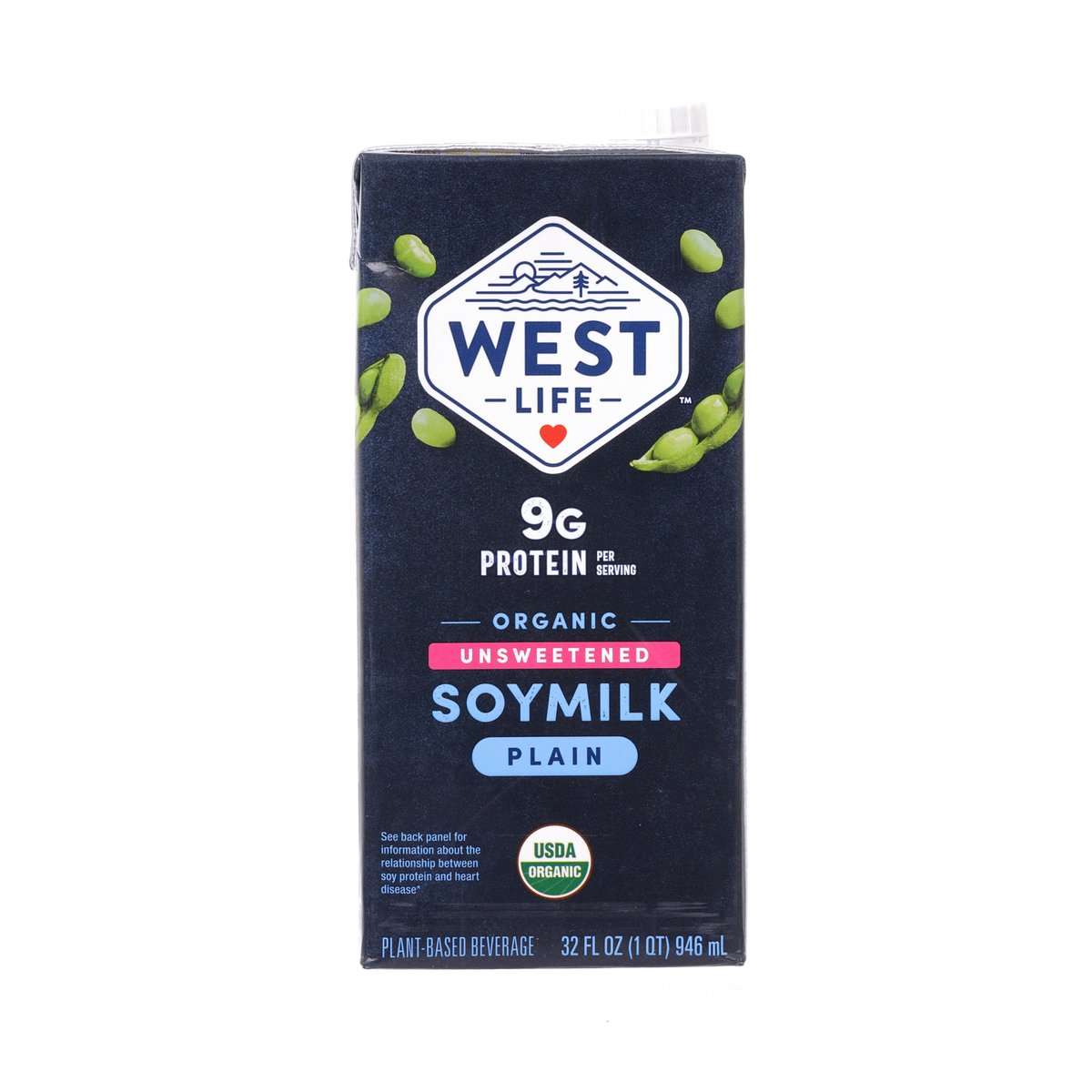 WESTSOY Organic Unsweetened Soymilk  (946mL)