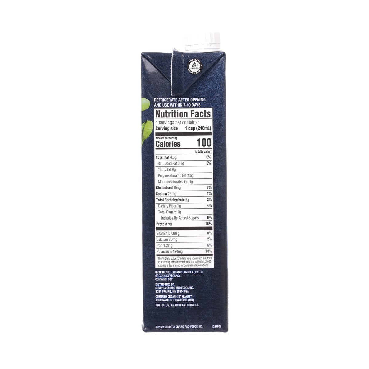 WESTSOY Organic Unsweetened Soymilk  (946mL)