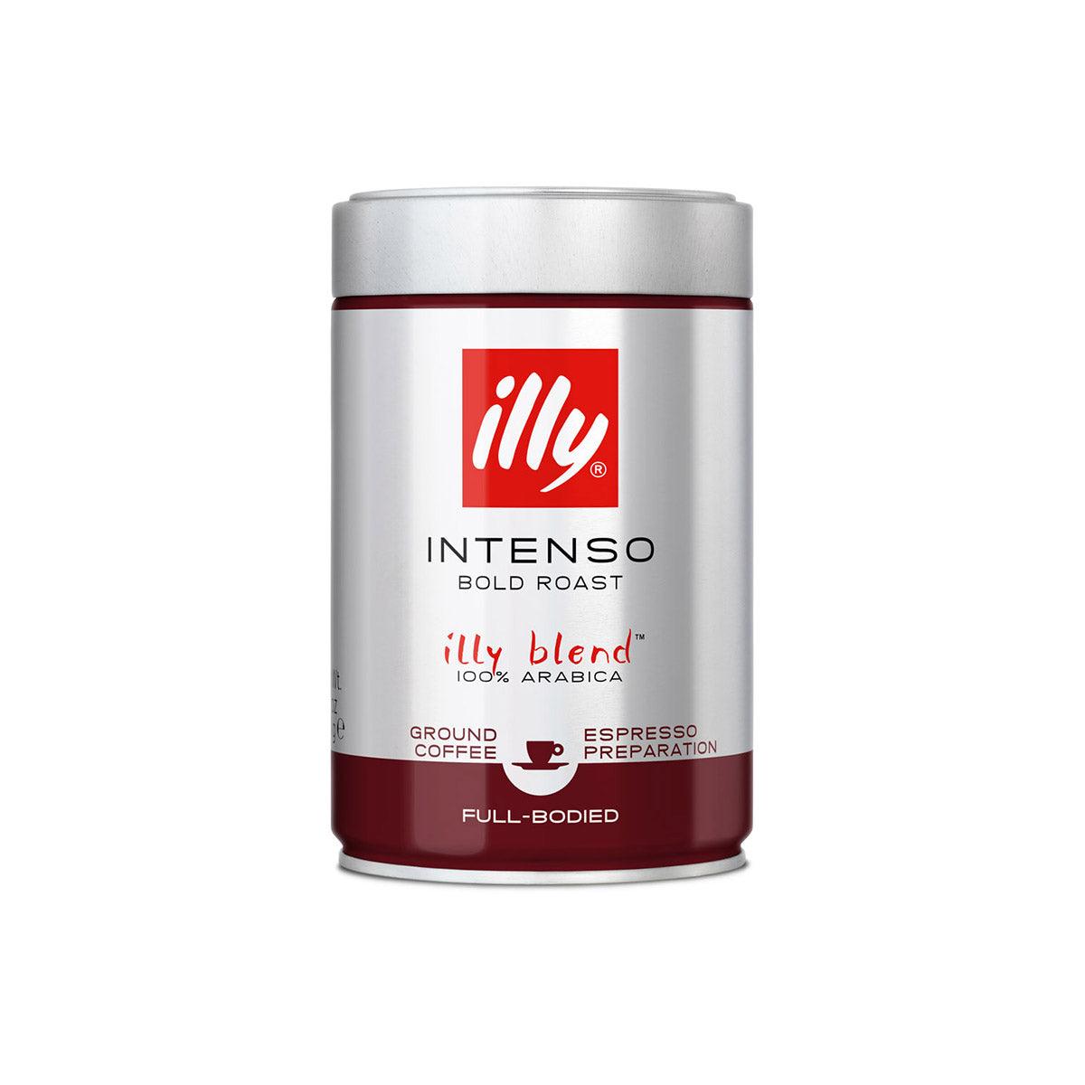 ILLY COFFEE Ground Coffee - Intenso Espresso Dark Roast  (250g)