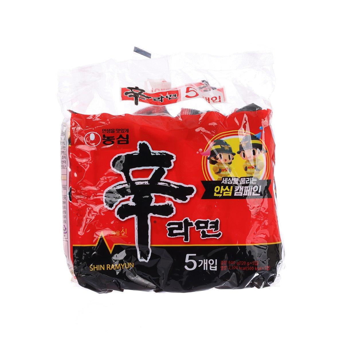 農心 拉麵 - 辛辣味  (5 x 120g)