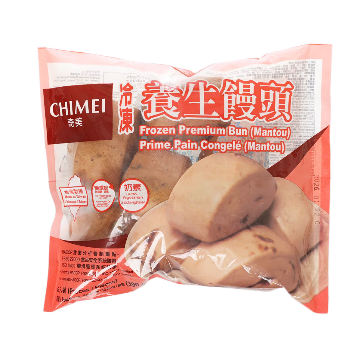 奇美 冷凍養生饅頭 (6pcs)