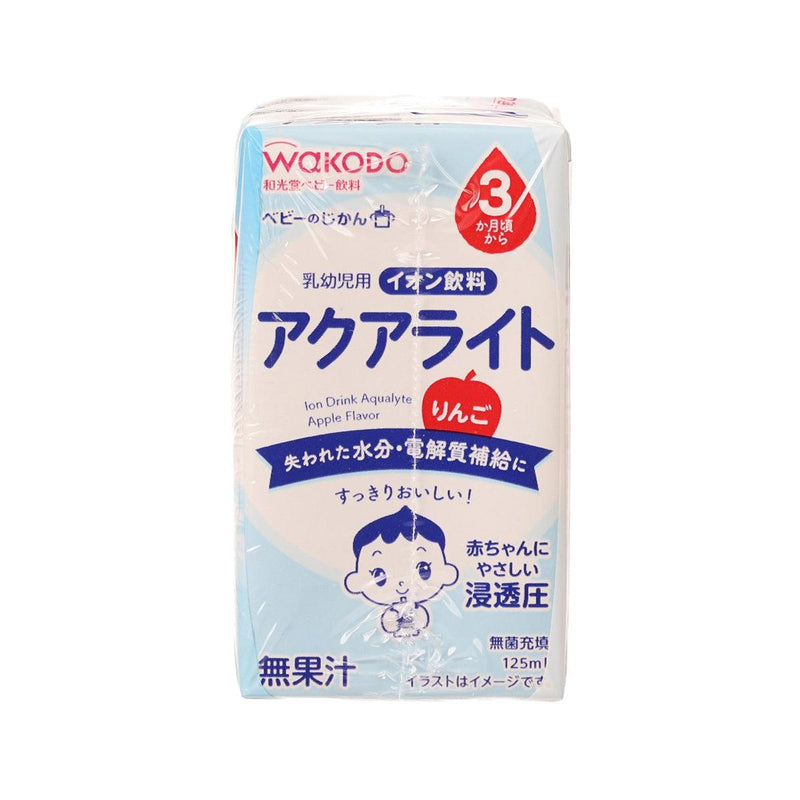 WAKODO Ion Drink Aqualyte Apple Flavor  (3 x 125mL)